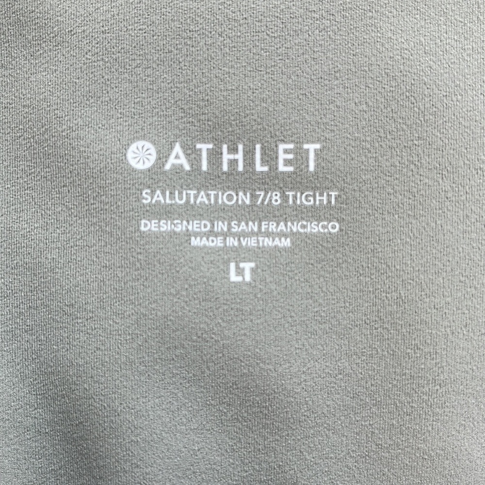 ATHLETA Women’s Salutation Stash 7/8 Tight Sage Green Yoga Running Pant LT - Picture 8 of 11